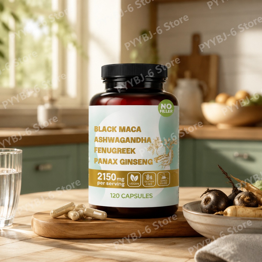 Valerian Root Capsule - 4-in-1 Organic Black Maca Root Ashwagandha