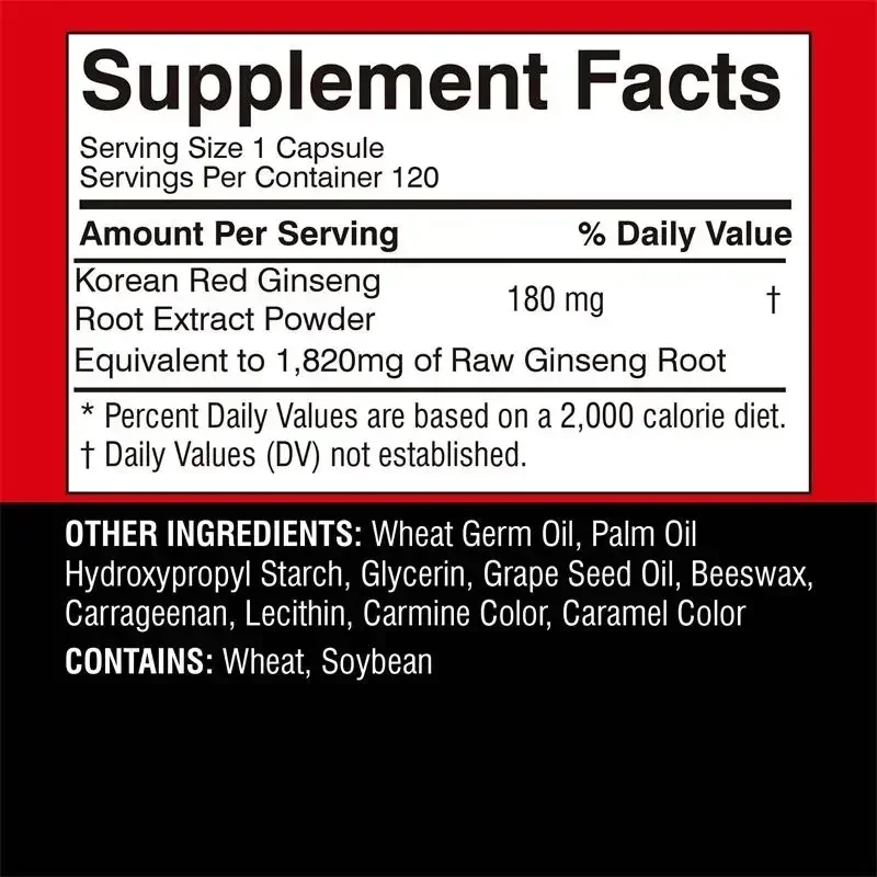 Korean Red Ginseng Supplement  - Valerian Root Capsule recension och pris