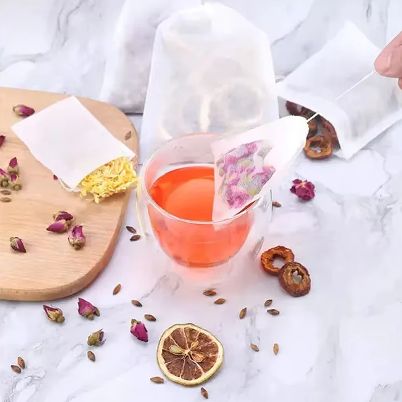 100pcs Disposable Teabags Non- - Herbal Wellness Tea recension och pris